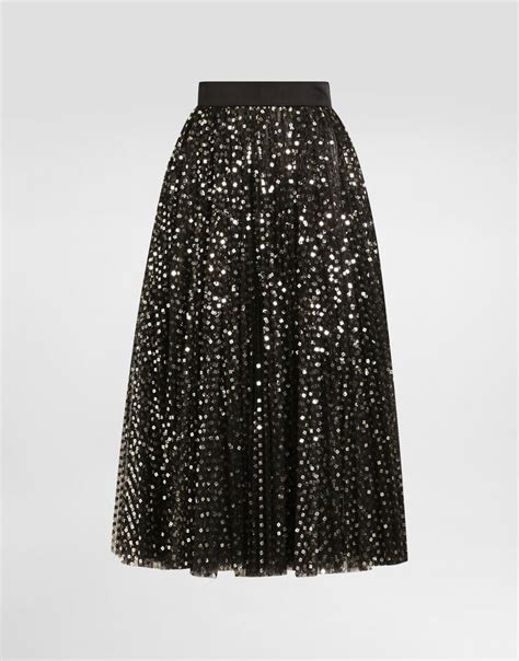 Tulle midi circle skirt with micro